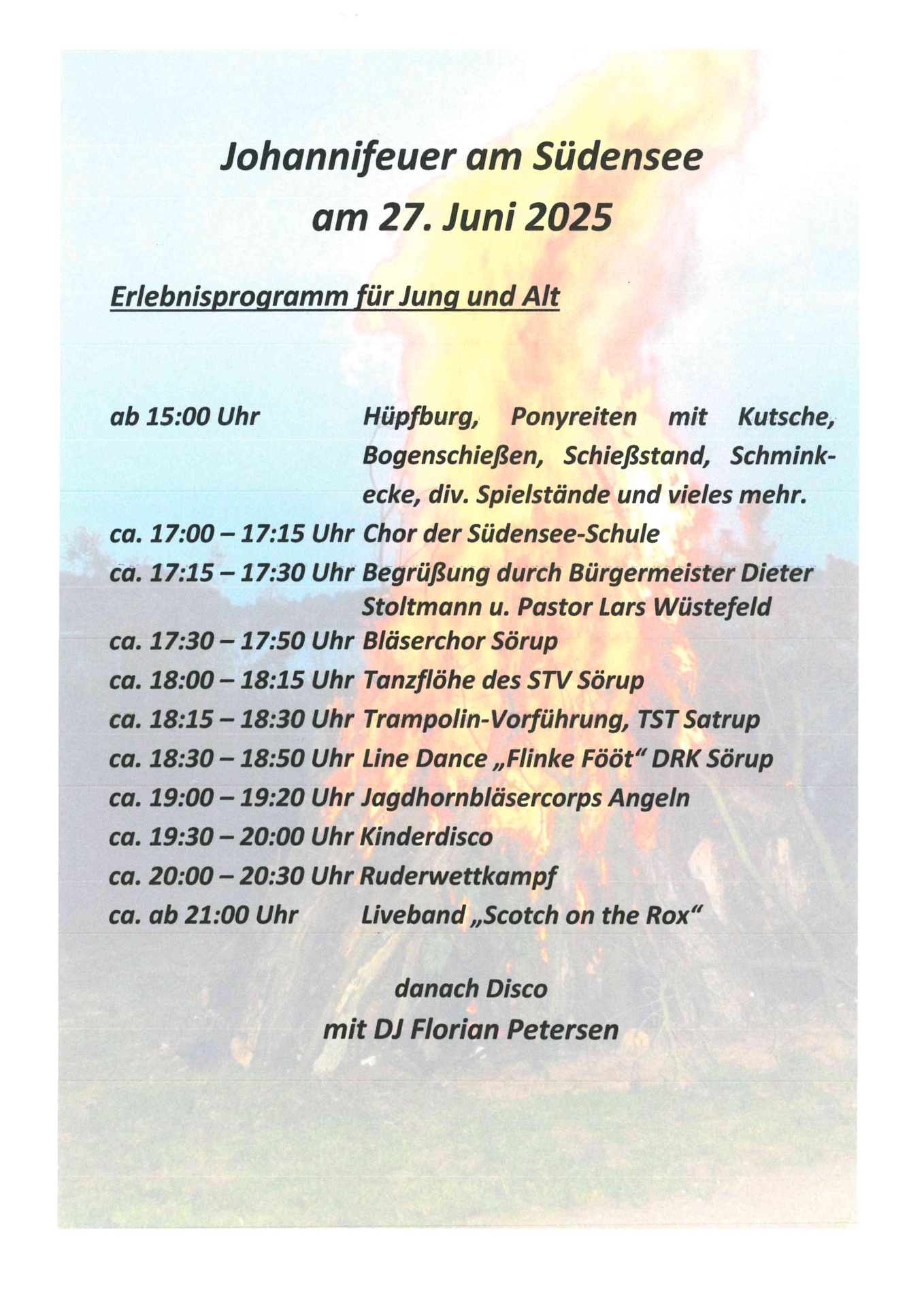 Johannifeuer Programm 2025