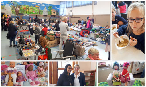 Großartiger Kunsthandwerkermarkt in unserer Schule Kollage