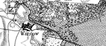 Warsow auf der Schmettau - Karte von 1788