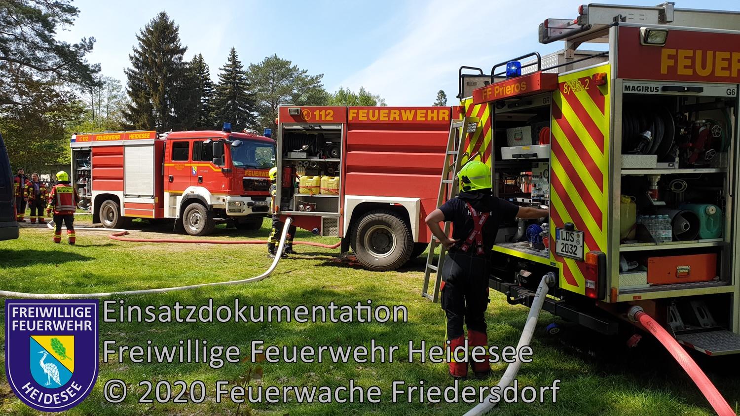 Einsatz 53/2020 | Brennender Komposthaufen | Prieros Dahmewinkel | 08.05.2020