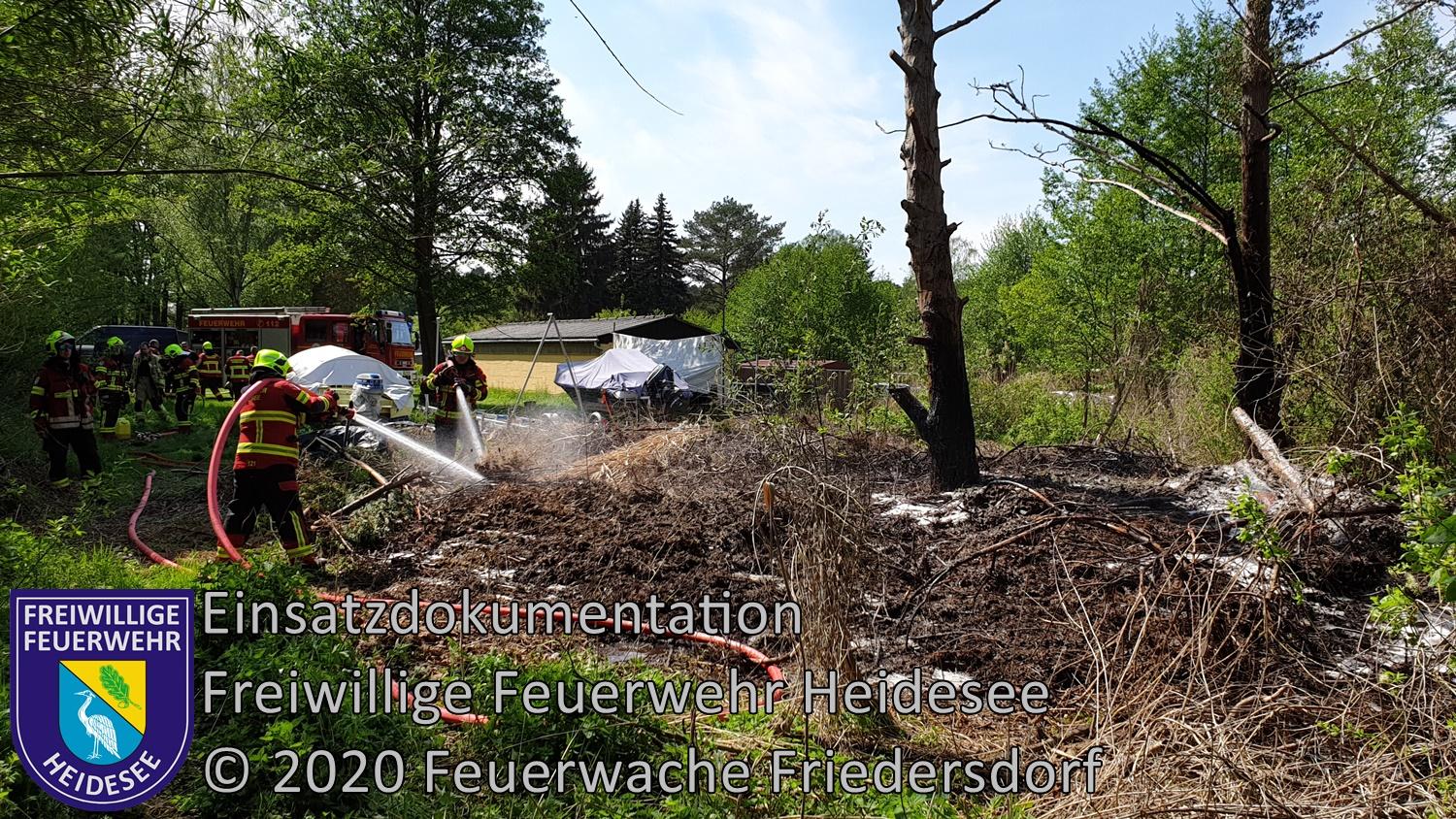 Einsatz 53/2020 | Brennender Komposthaufen | Prieros Dahmewinkel | 08.05.2020