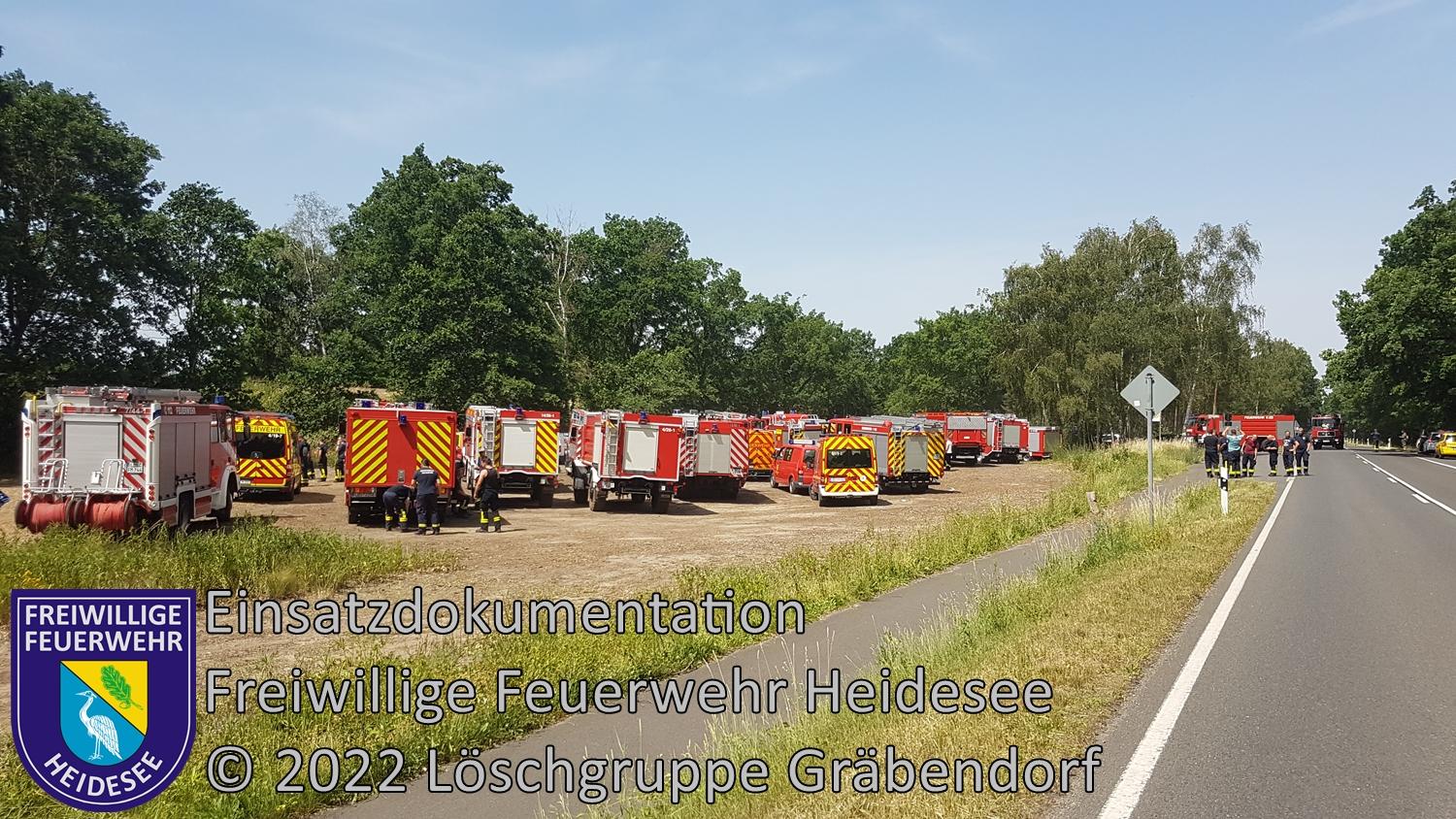 Einsatz 249/2022 | 240 Hektar Waldbodenbrand | Treuenbrietzen Frohnsdorf (PM) | 19.06.2022