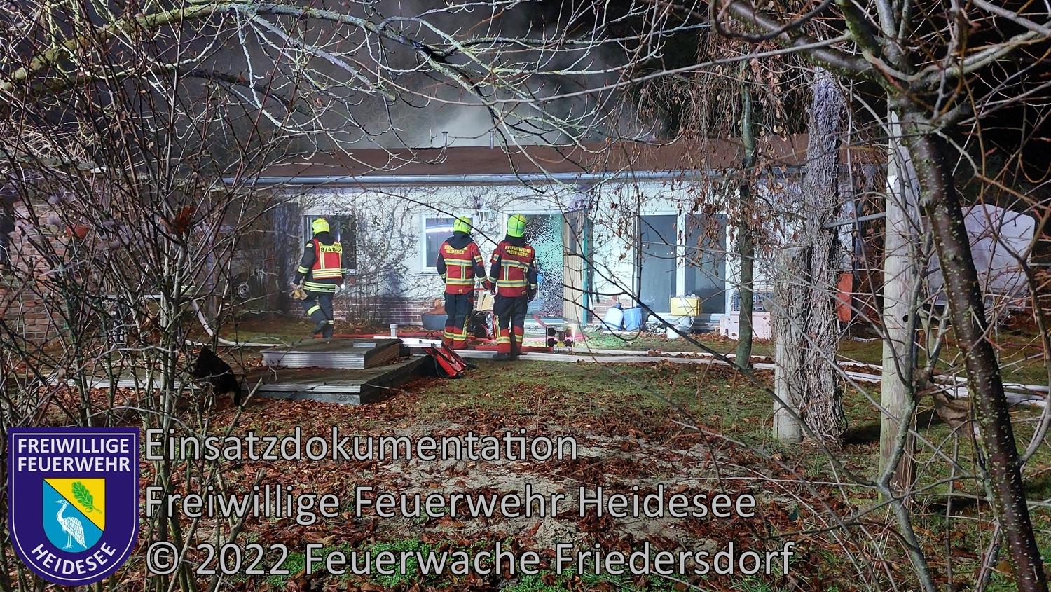 Einsatz 320/2022 | Brennt Nebengebäude | Gräbendorf Frauenseestraße | 04.12.2022