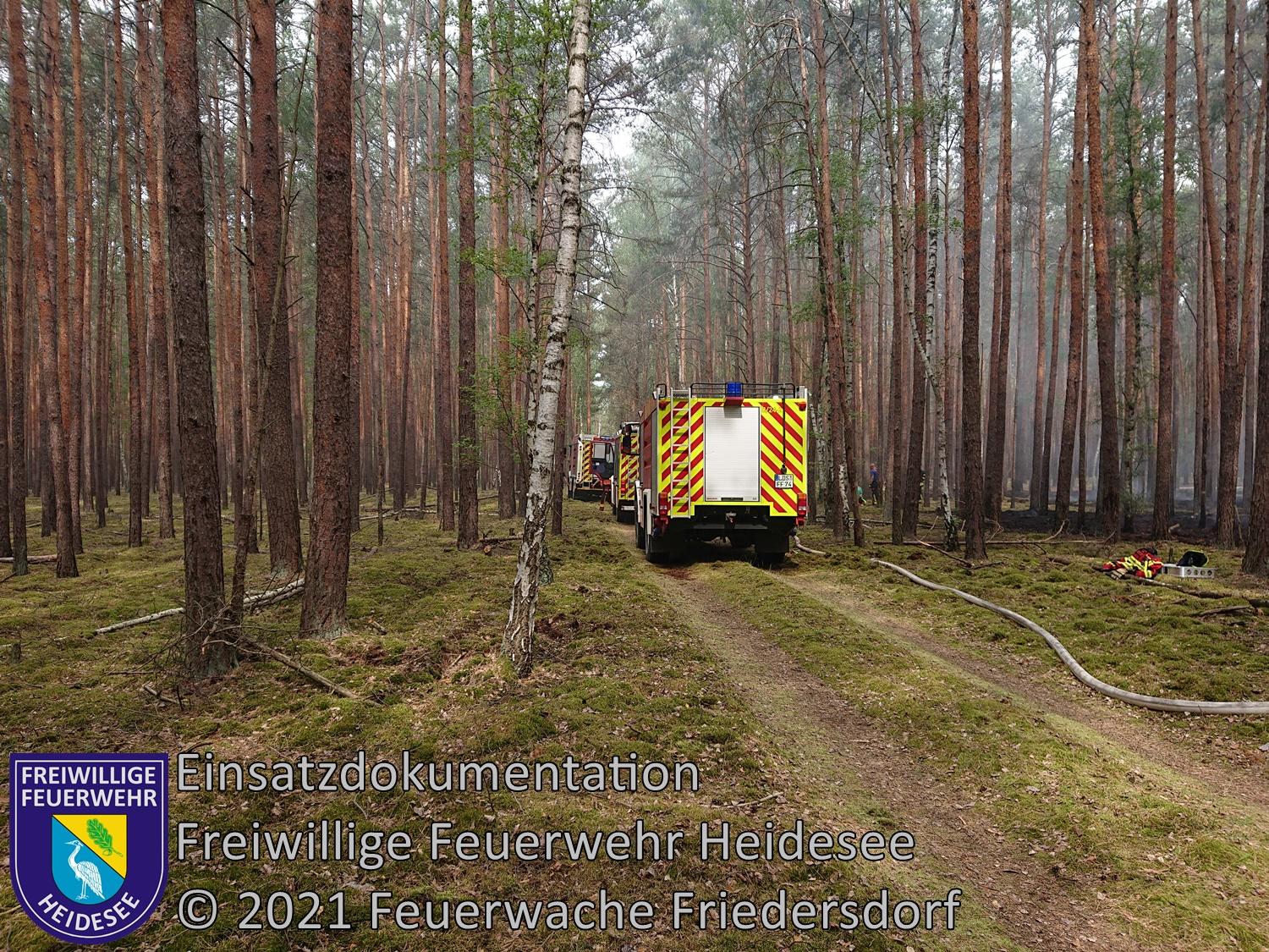 Einsatz 63/2021 | 1ha Waldbodenbrand | Prieros Alte Ziegelei Abt. 174 | 15.06.2021