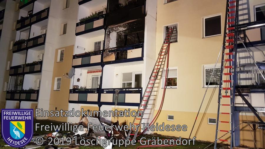 Einsatz 175/2019 | Wohnungsbrand | Bestensee Friedenstraße | 29.12.2019