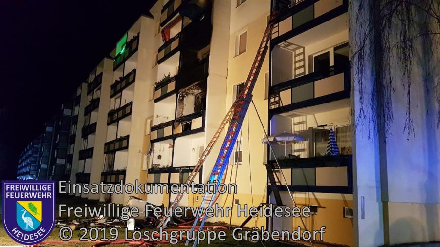 Einsatz 175/2019 | Wohnungsbrand | Bestensee Friedenstraße | 29.12.2019