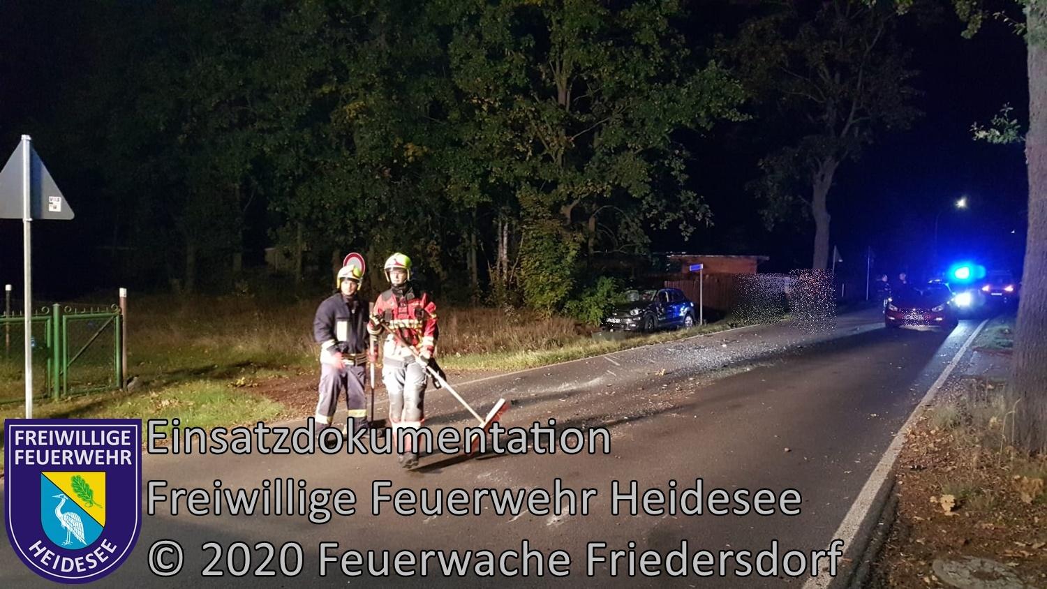 Einsatz 138/2020 | PKW gegen Baum | Dannenreich Wenzlower Straße | 18.10.20
