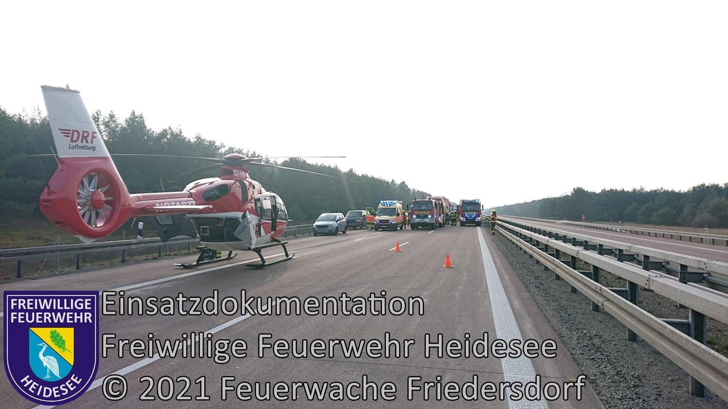Einsatz 29/2021 | Person überfahren | BAB 12 AS Friedersdorf - AS Storkow | 24.03.2021