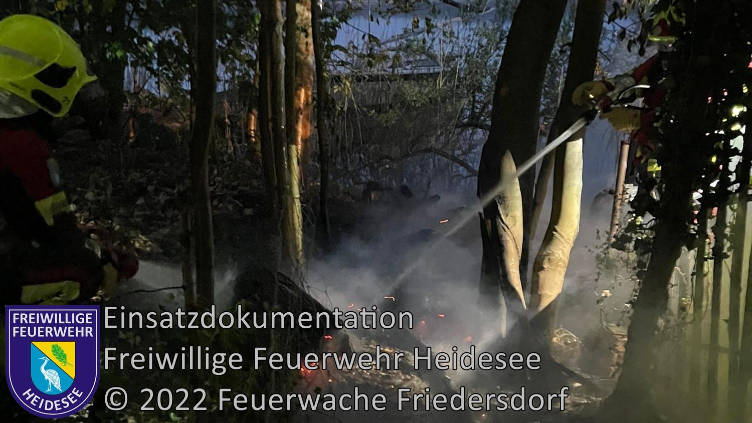 Einsatz 227/2022 | Brennt Bootsschuppen | Dolgenbrodt Am Langen See | 07.05.2022