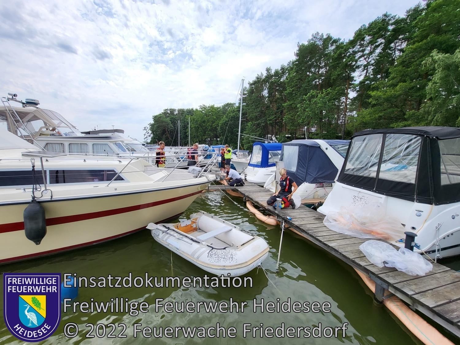 Einsatz 2??/2022 | Boot gesunken, Ölsperre legen | Gräbendorf Weg zum Hölzernen See | 21.07.2022
