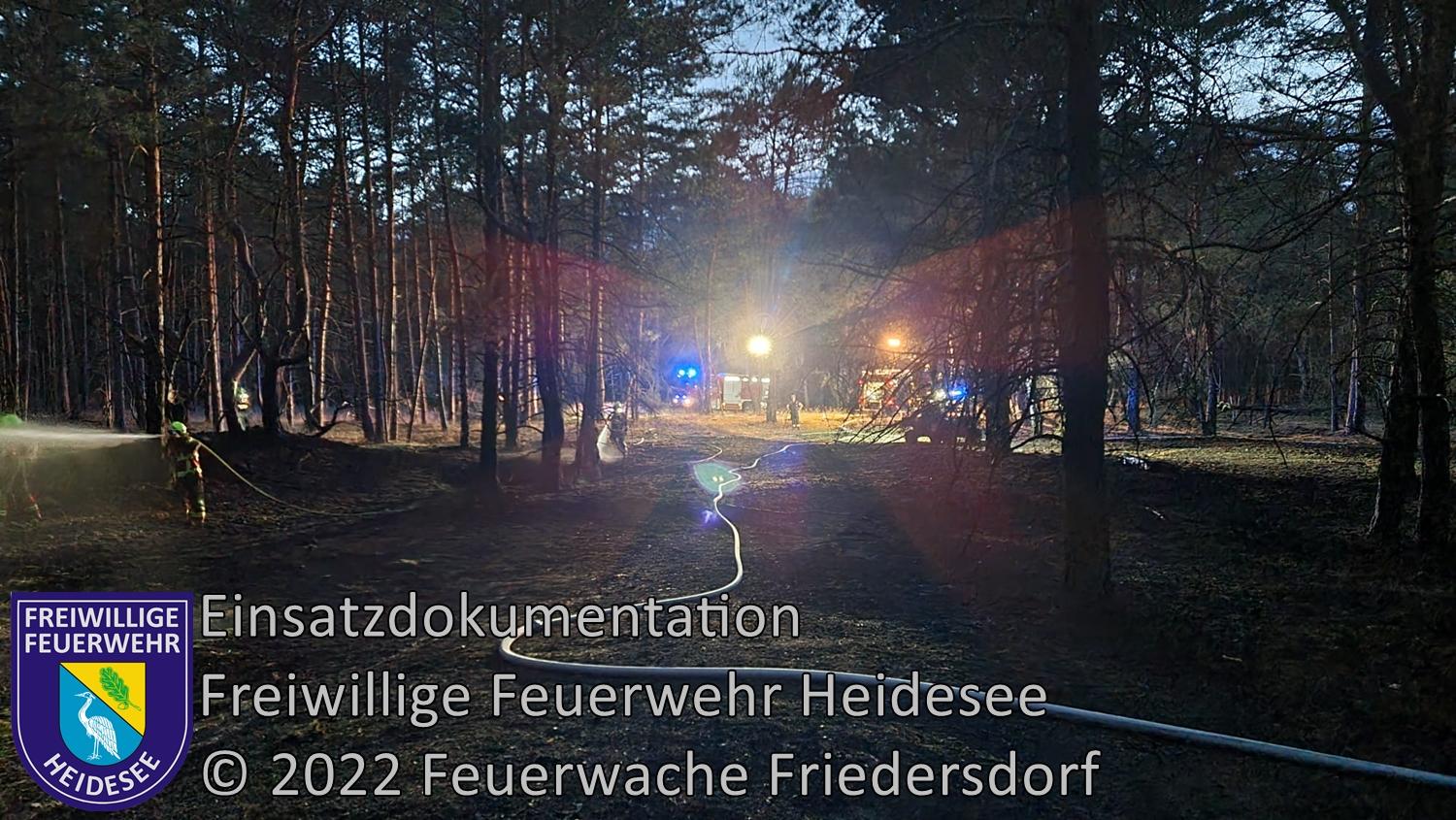 Einsatz 2??/2022 | Nachlöscharbeiten Waldbrand | Friedersdorf Wettenweg | 14.07.2022