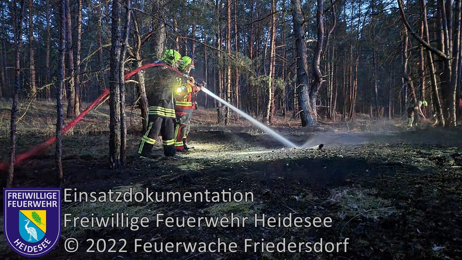 Einsatz 2??/2022 | Nachlöscharbeiten Waldbrand | Friedersdorf Wettenweg | 14.07.2022