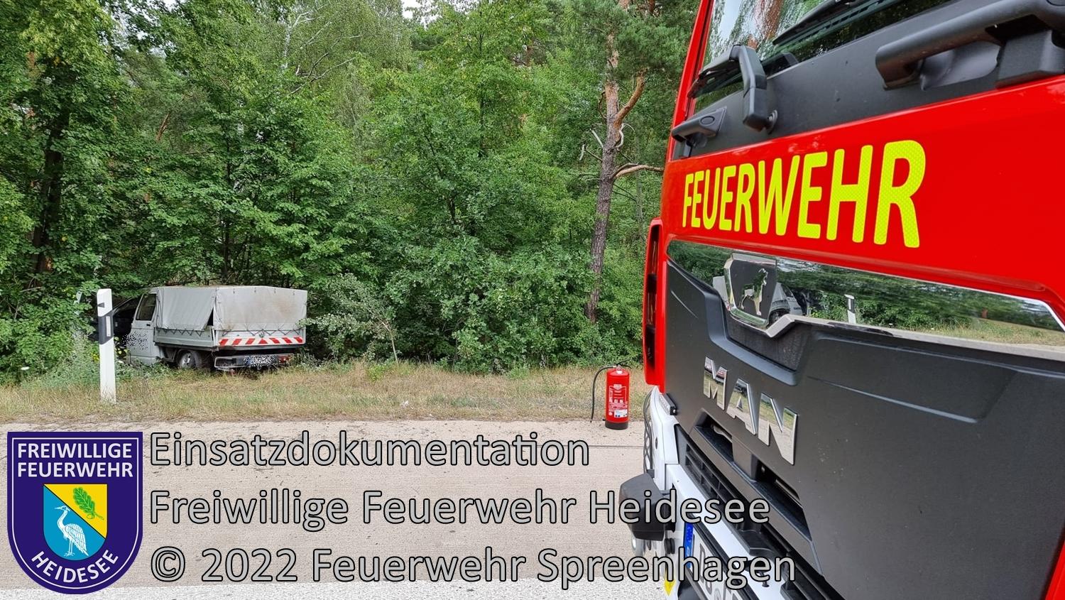 Einsatz 276/2022 | VU Transporter überschlagen | BAB 10 AD Spreeau - AS Niederlehme | 01.08.2022