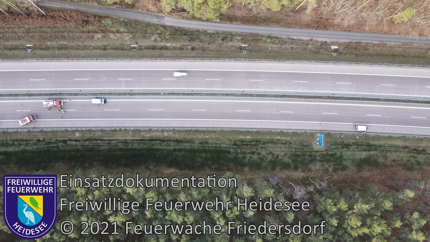 Einsatz 201/2021 | VU 2x Transporter | BAB 12 AS Friedersdorf - AS Storkow | 03.12.2021