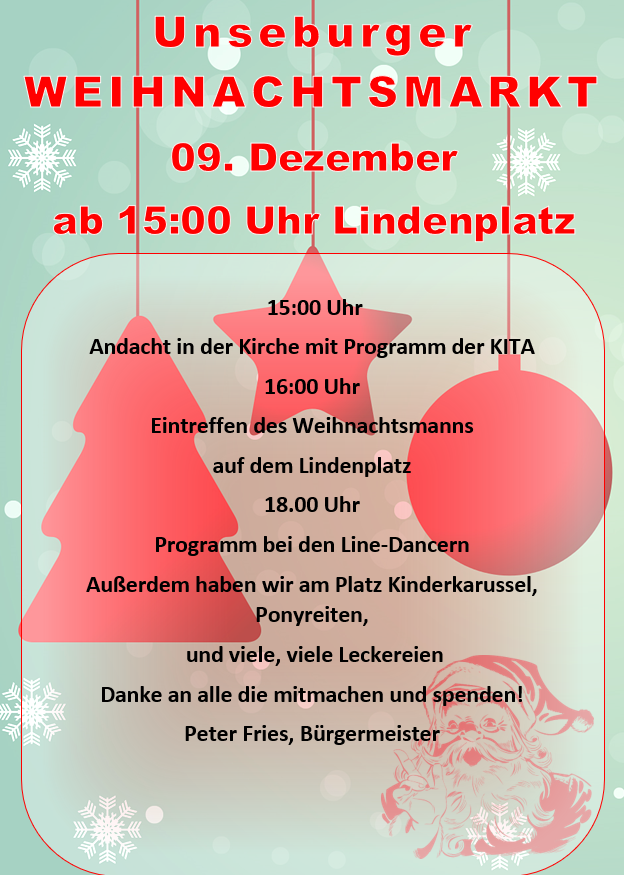 Weihnachtsmarkt in Unseburg am 09.12.2023