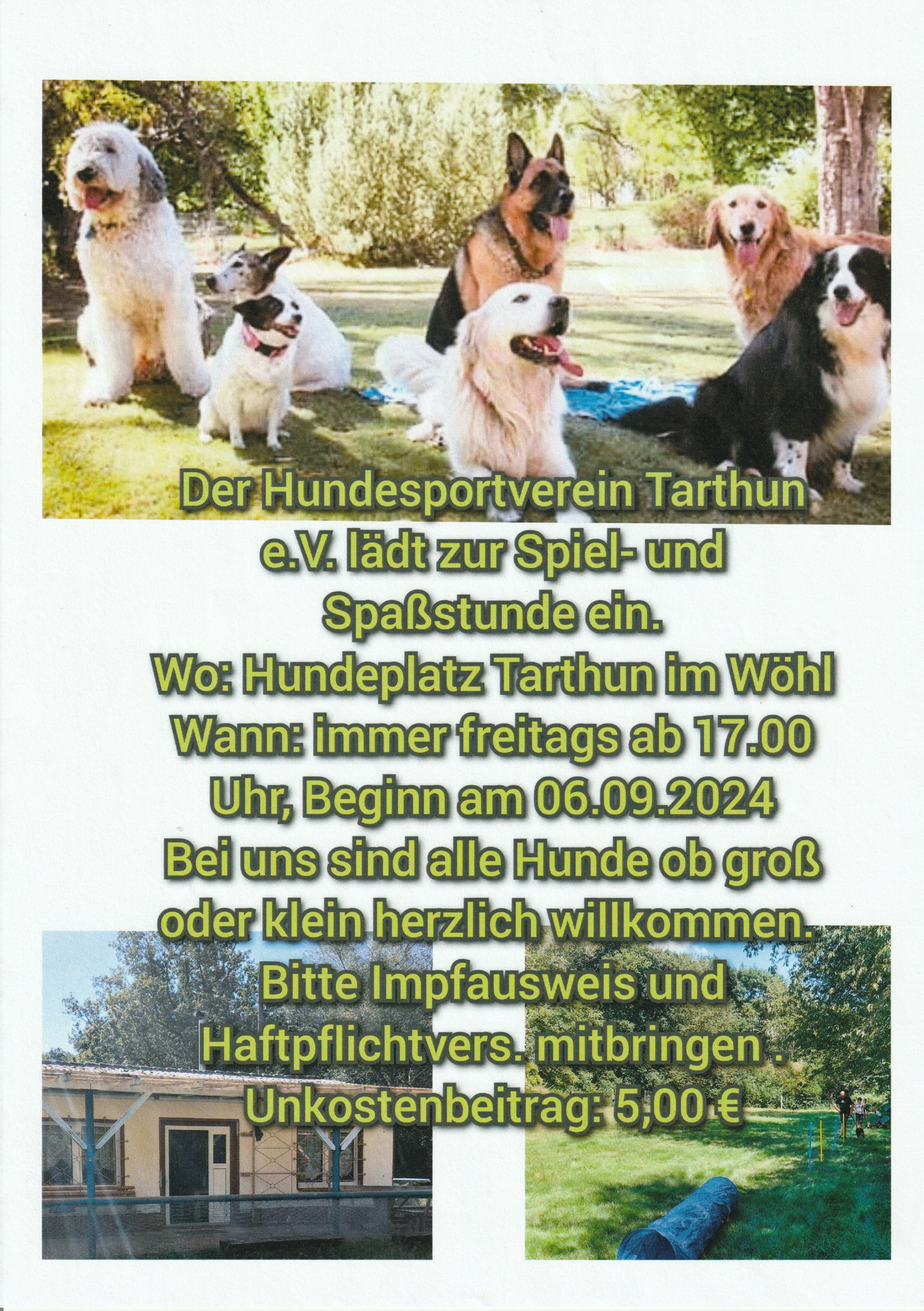 Hundesportverein Tarthun lädt ein