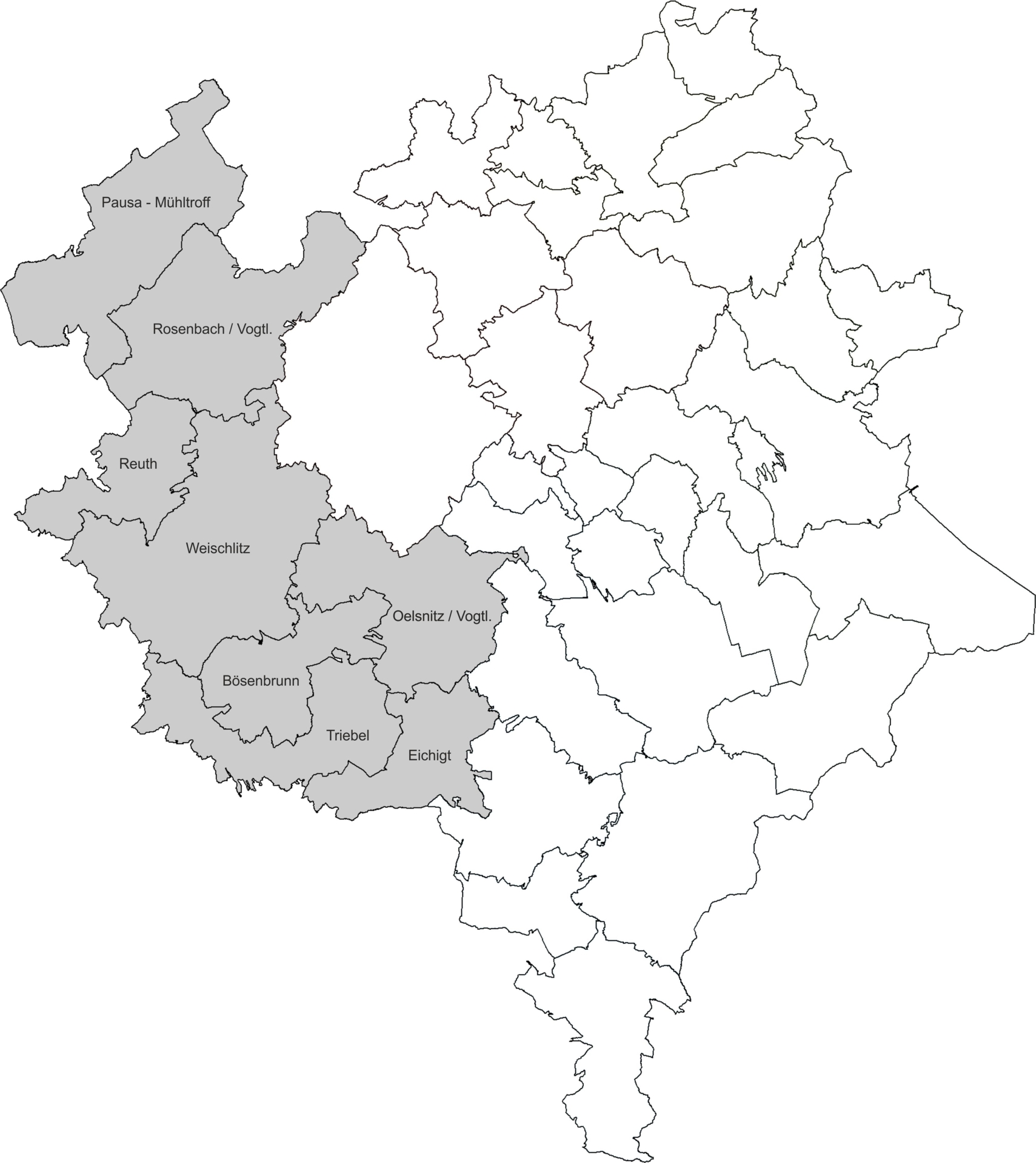Regionalbereich West (grau)