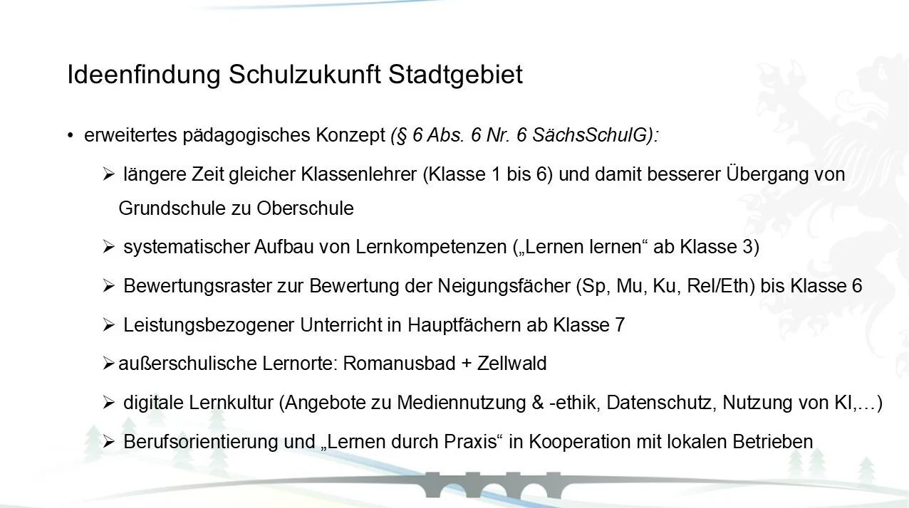 Ideenfindung Schulzukunft Stadtgebiet