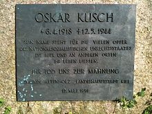 Gedenktafel Oskar Kusch