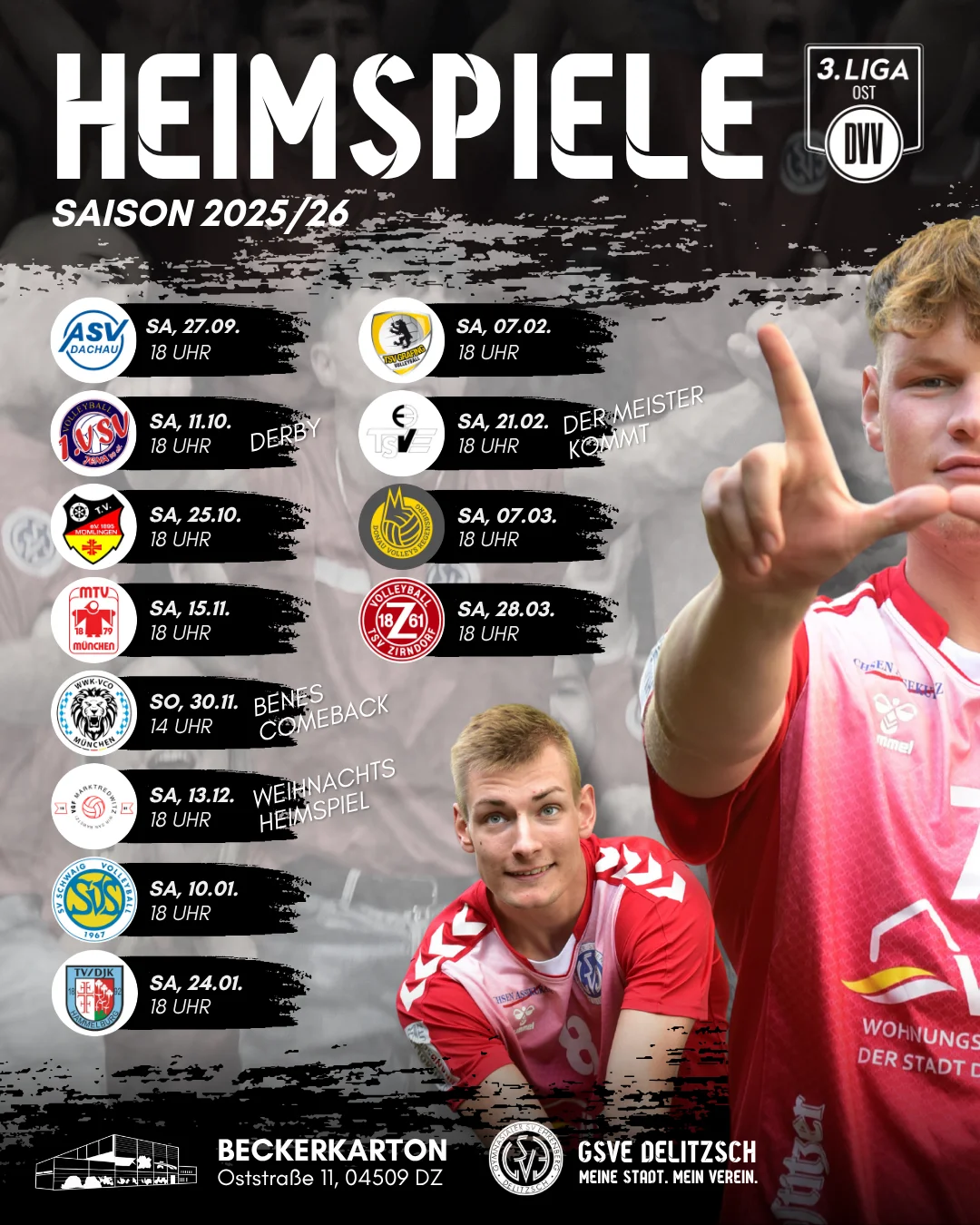 Heimspiele Saison 2025/26