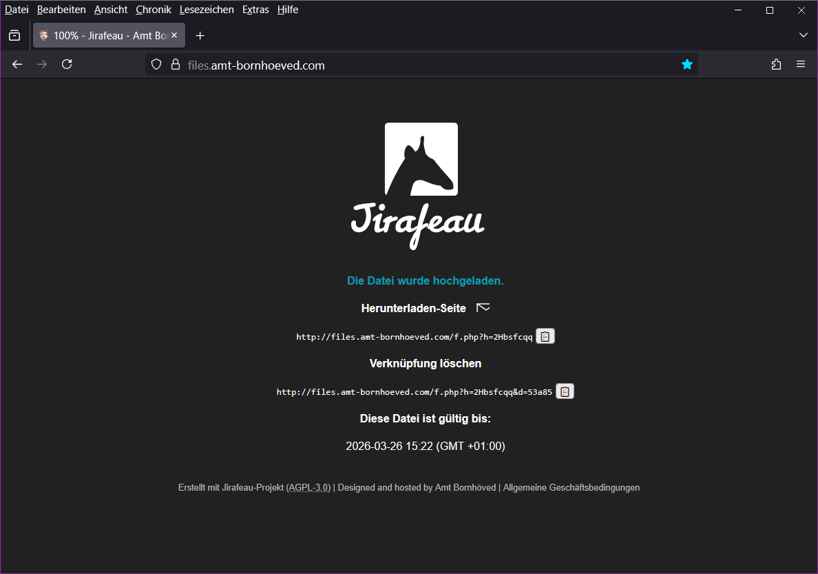 jirafeau Link