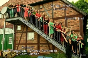 Chor Gruppenfoto auf der Treppe