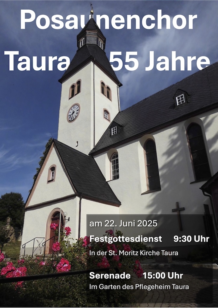 Plakat zum 55. Jubiläum des Posaunenchors