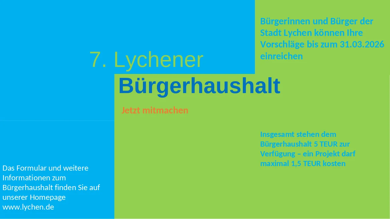 Plakat 7. Lychener Bürgerhaushalt