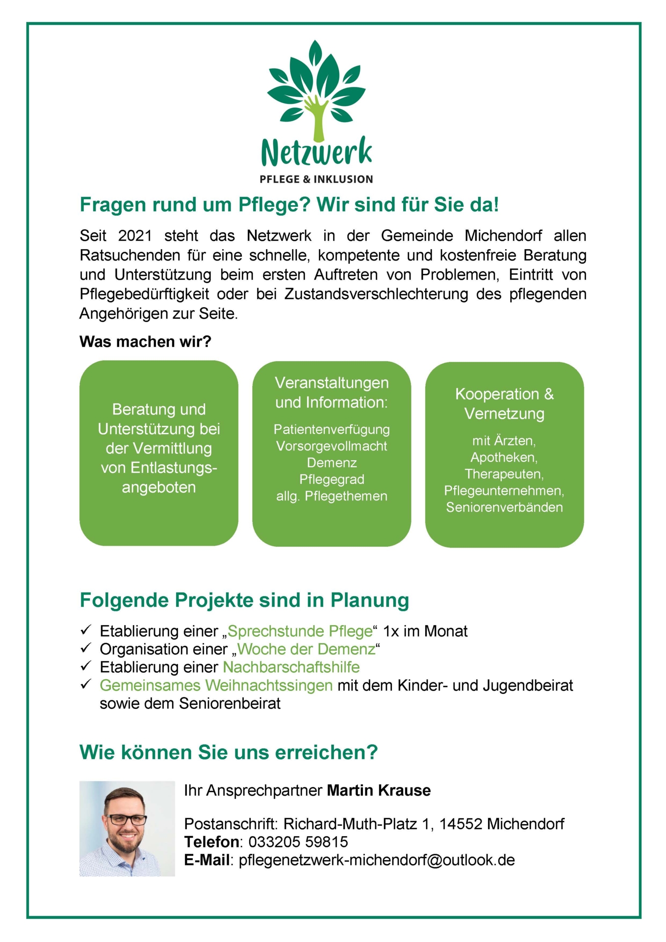 Flyer Pflegenetzwerk