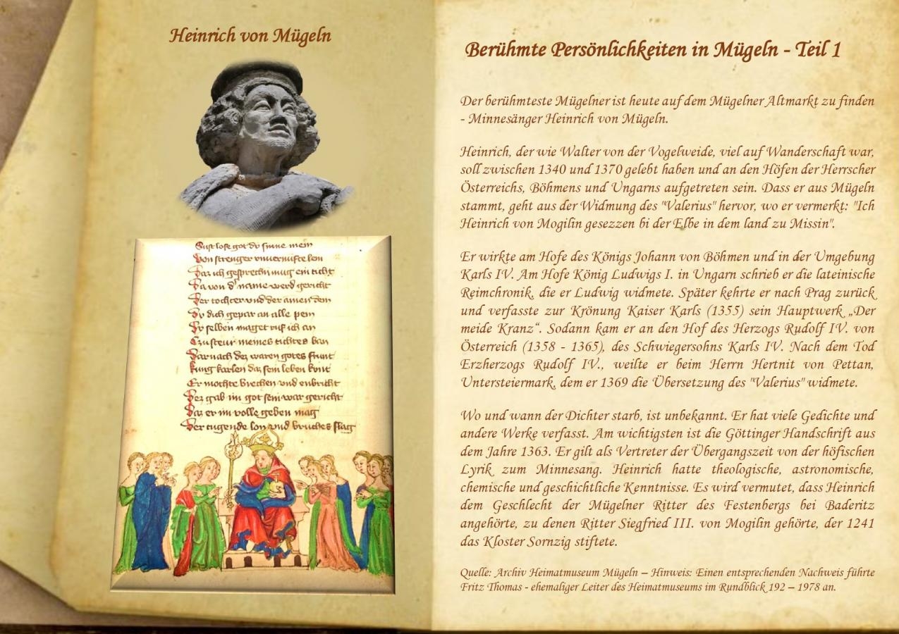 Berühmte Persönlichkeiten in Mügeln - Teil 1