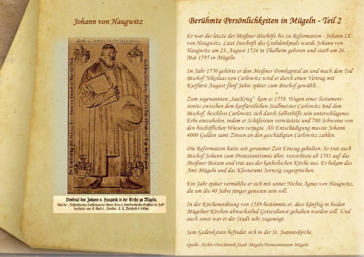 Berühmte Persönlichkeiten in Mügeln - Teil 2