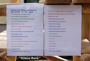 Sponsoren der Höhenbank