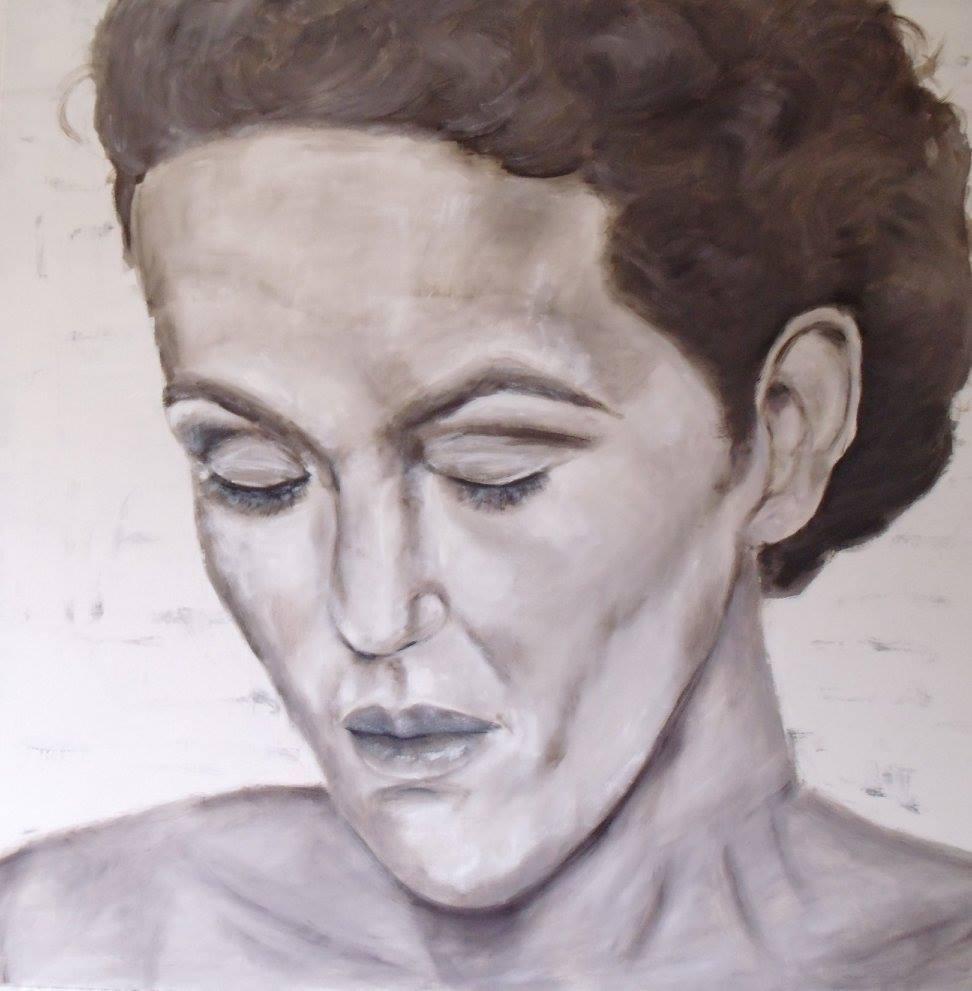 Porträt 'Gwenn', Öl auf Leinwand, 150 cm h x 150 cm b x 2 cm t