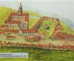aquarellierte Zeichnung - Franzburg