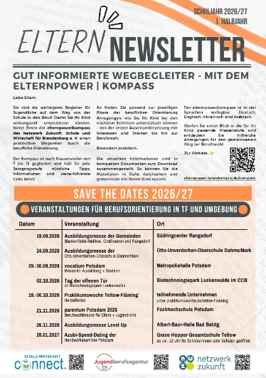Eltern-Newsletter, Landkreis TF, SB Wirtschaftsförderung und Europaangelegenheiten
