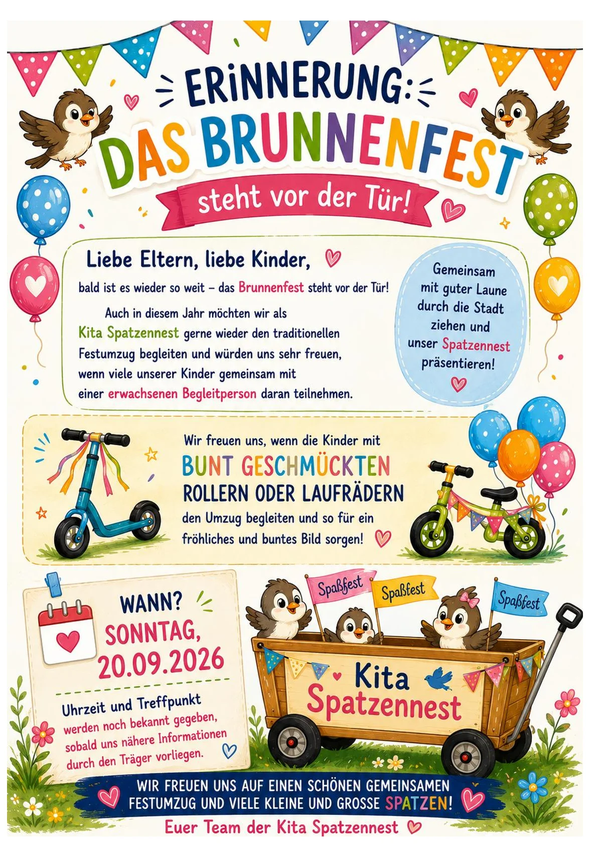 Aushang Brunnenfest 2026