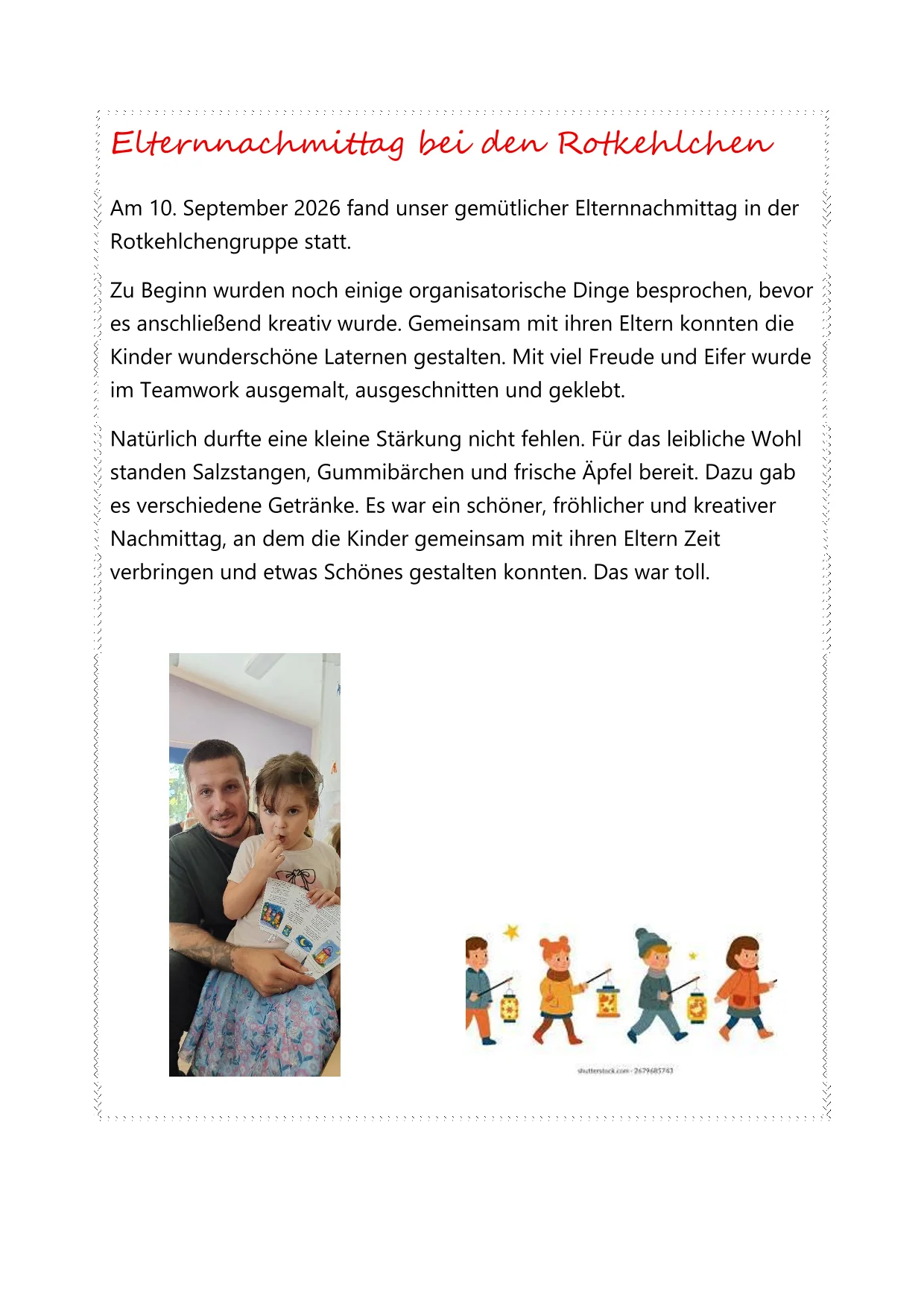 Elternnachmittag bei den Rotkehlchen