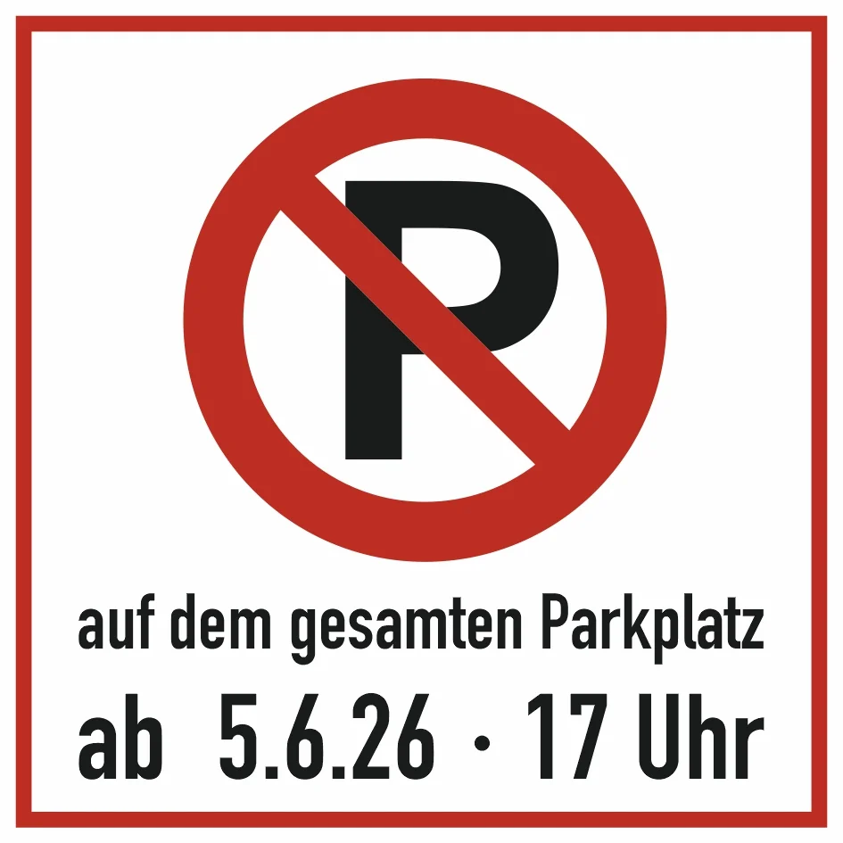 Hinweisschild_Parkplatz gesperrt