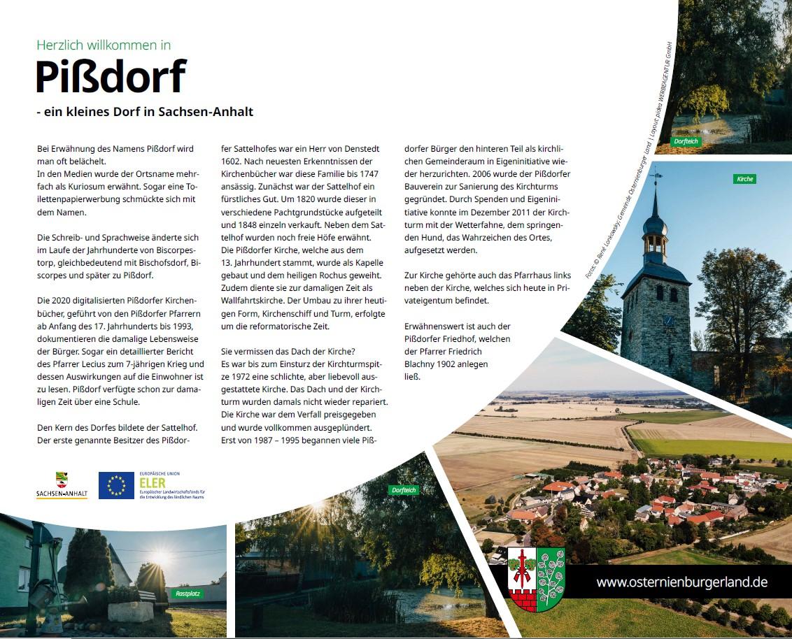 Tourismusschild Pißdorf