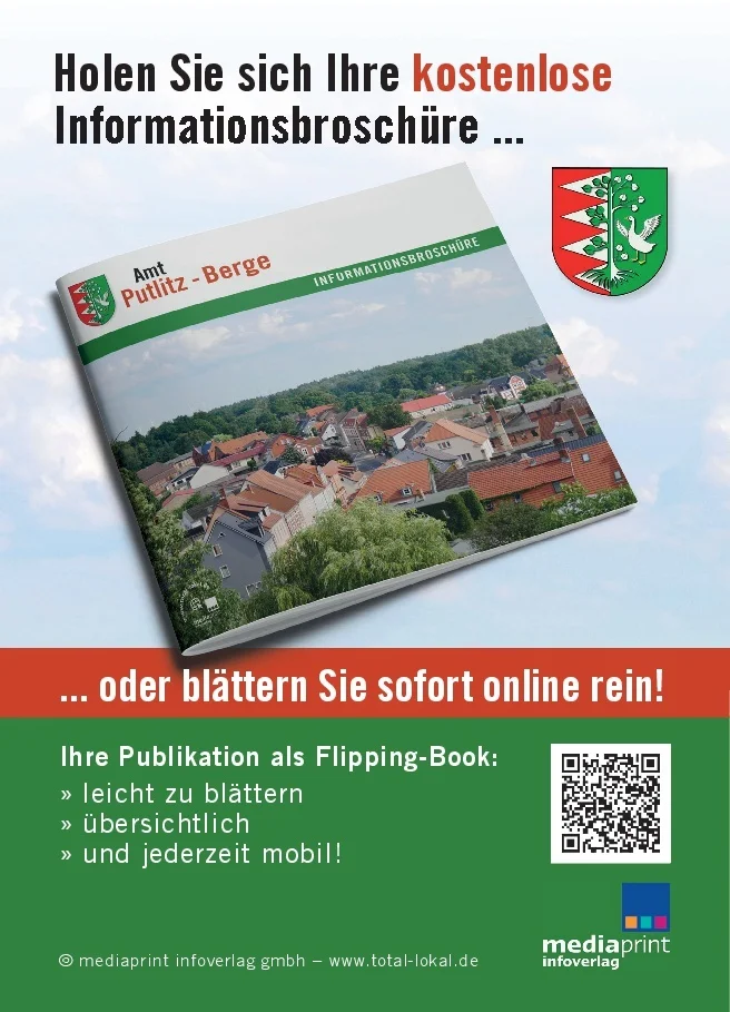 Info Postkarte Broschüre Amt Putlitz-Berge