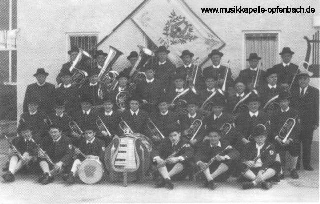 Die Musikkapelle im Jahr 1970