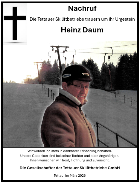 Nachruf Heinz Daum