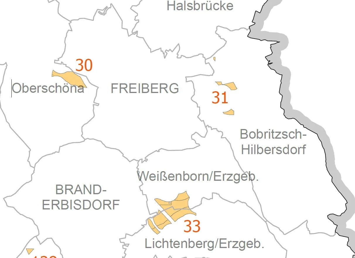 Karte Region um Bobritzsch-Hilbersdorf