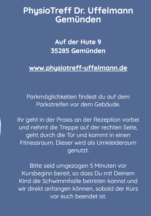 Aquakids by LebeOn - Information Kurse PhysioTreff Dr. Uffelmann