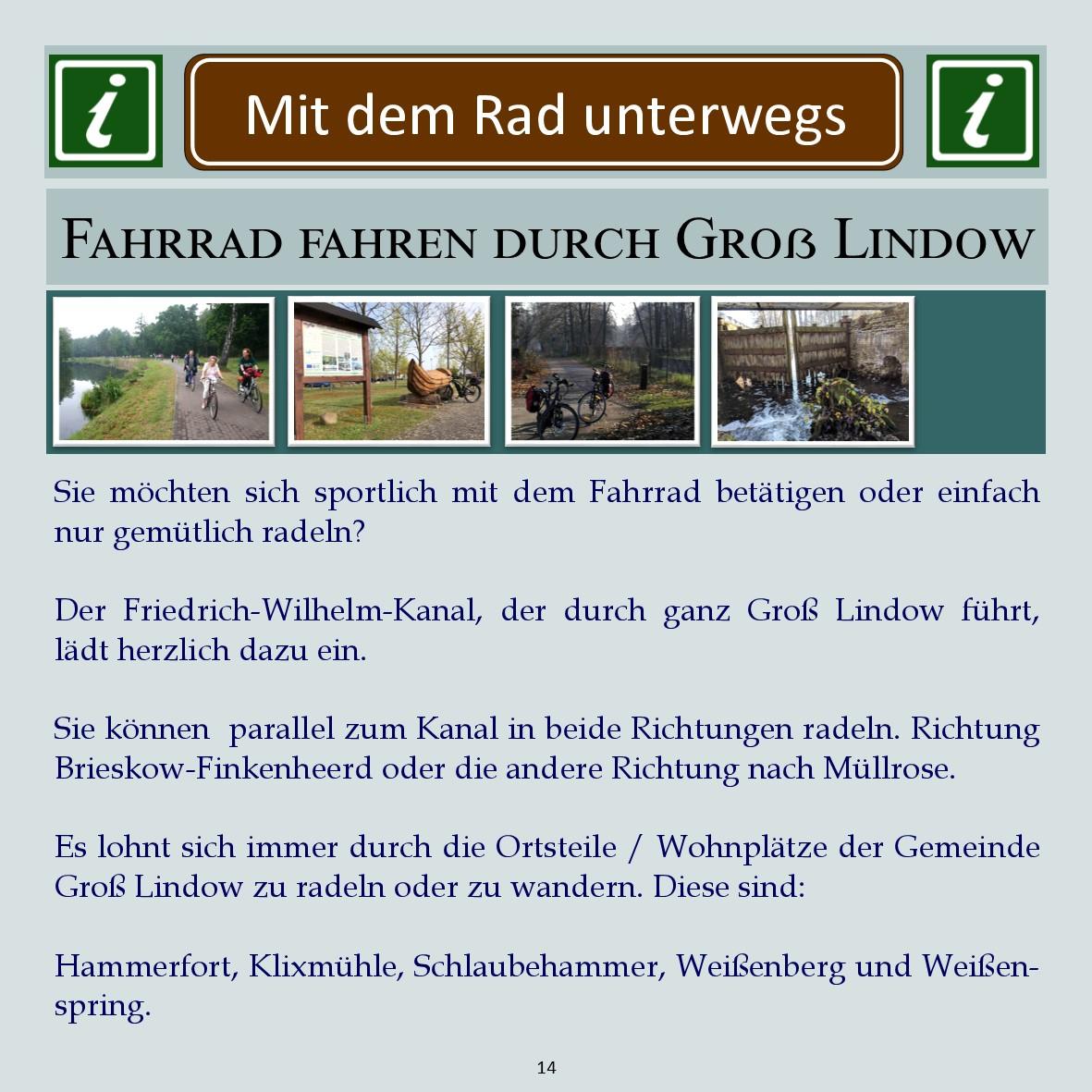 Groß Lindow Freizeitgestaltung 14