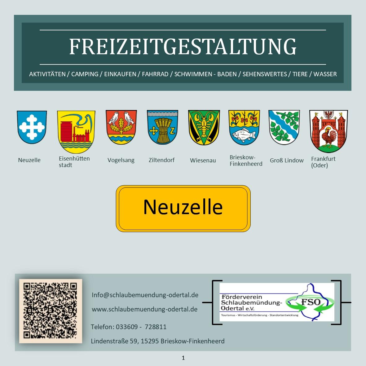Neuzelle Freizeitgestaltung Deckblatt
