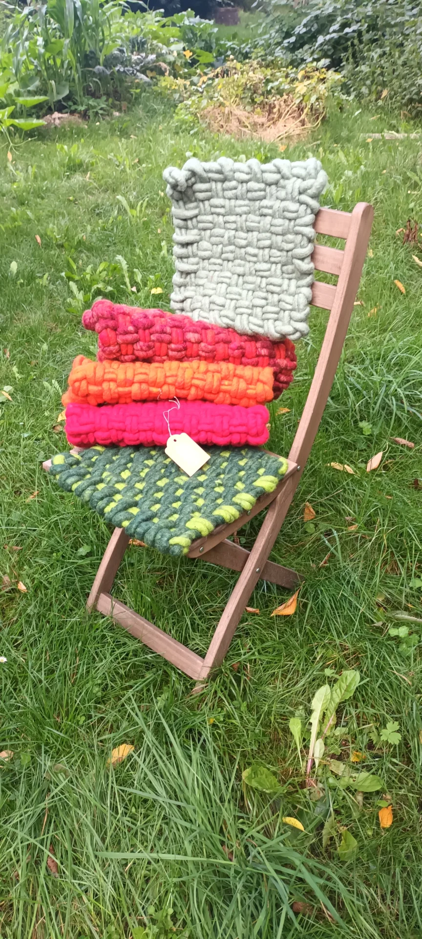 Sitzkissen auf Gartenstuhl