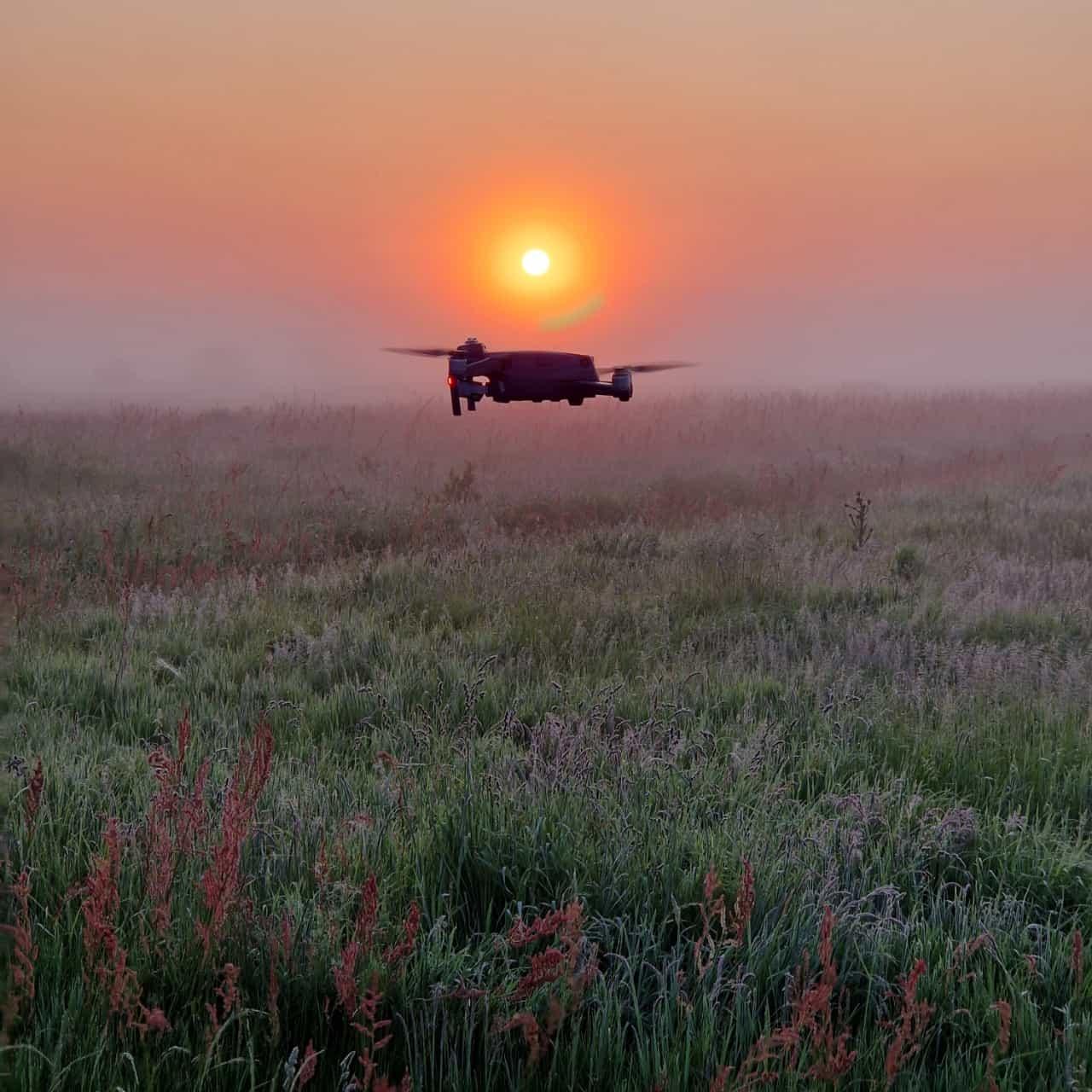 Drohne Sonnenaufgang