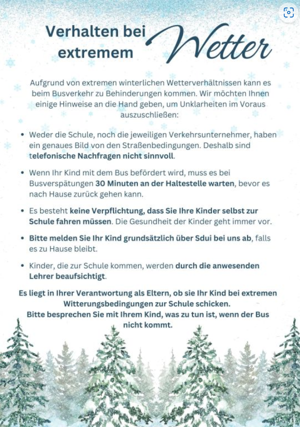 Verhalten bei extremem Wetter