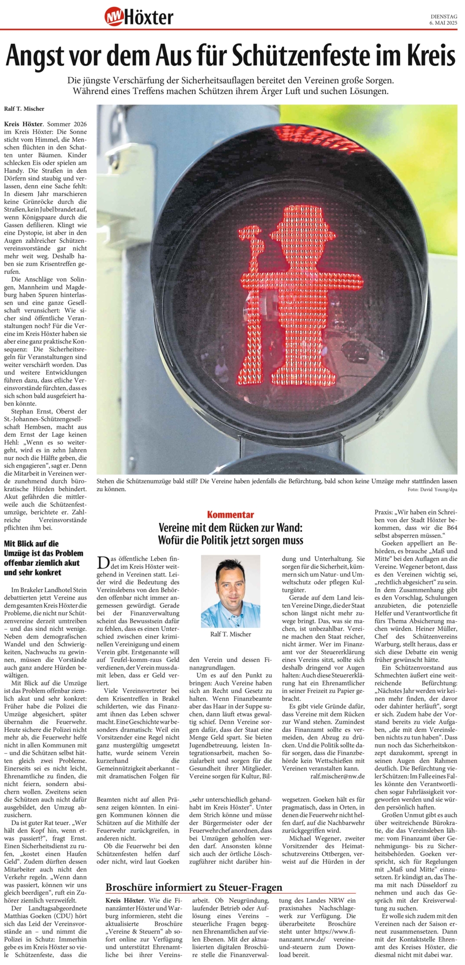 Pressebericht NW vom 06.05.2025 (Urheberrecht: Neue Westfälische, HX)